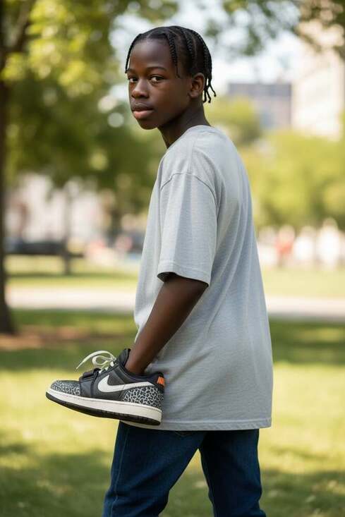 Nike Air Jordan Legacy 312 Low GS 'Black White Safety Orange' CD9054-018 - Picture 4 of 5